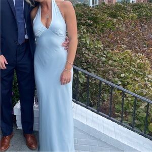 Peppermayo Light Blue Backless Dress